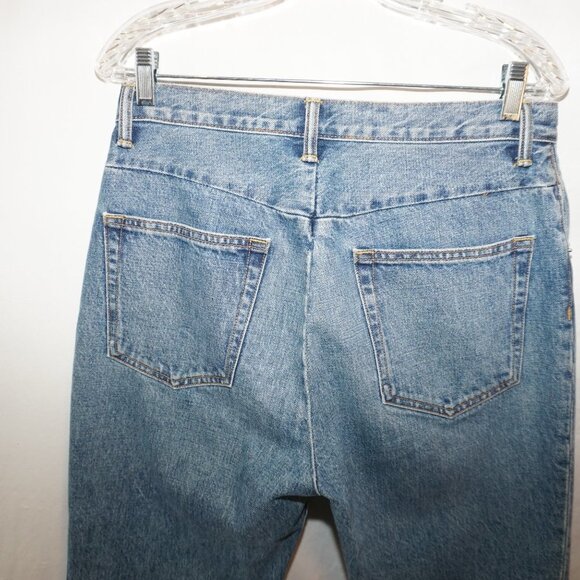 Helmut Lang High Rise Straight Jean Creased Vintage Denim Blue Straight Jeans 30 - Picture 9 of 13